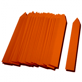 Etiqueta PVC 16x100mm naranja (500uds)
